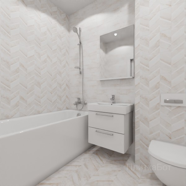 LB Ceramics, Блю Шеврон, Контрастные стены № 7