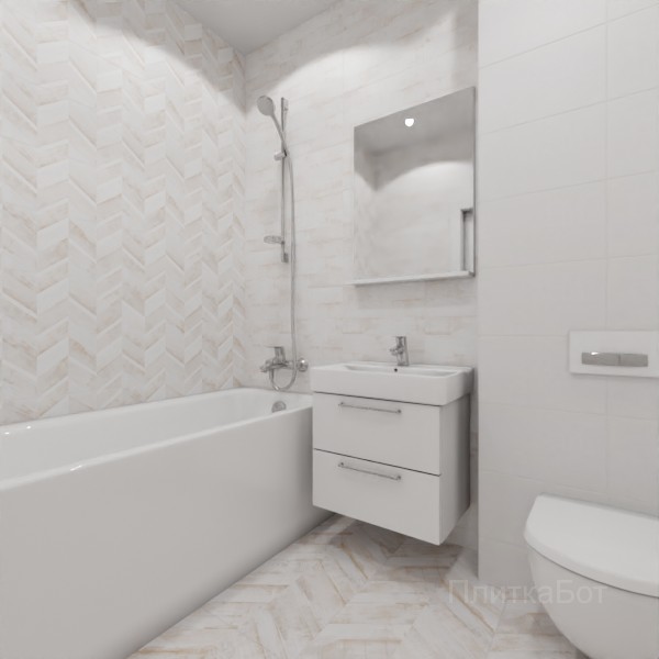 LB Ceramics, Блю Шеврон, Контрастные стены №10