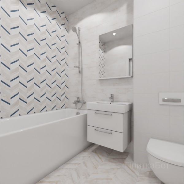 LB Ceramics, Блю Шеврон, Контрастные стены №15