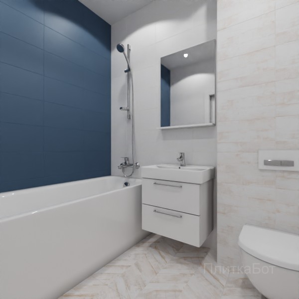 LB Ceramics, Блю Шеврон, Контрастные стены №19