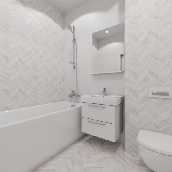 LB Ceramics, Блю Шеврон, Контрастные стены №22