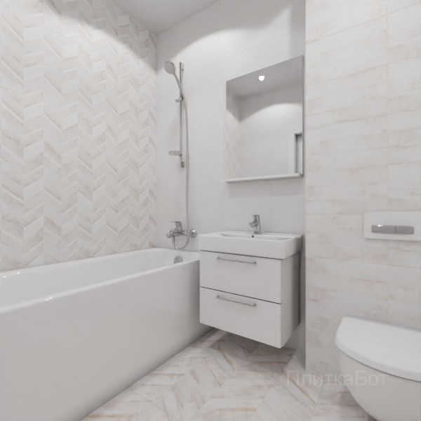 LB Ceramics, Блю Шеврон, Контрастные стены №24