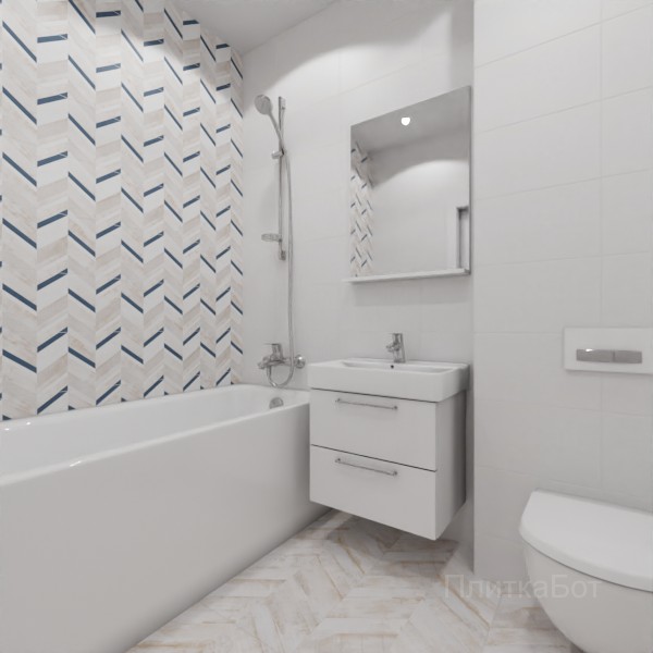 LB Ceramics, Блю Шеврон, Контрастные стены №30