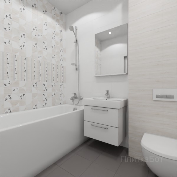 LB Ceramics, Джапанди, Два декора над ванной №33