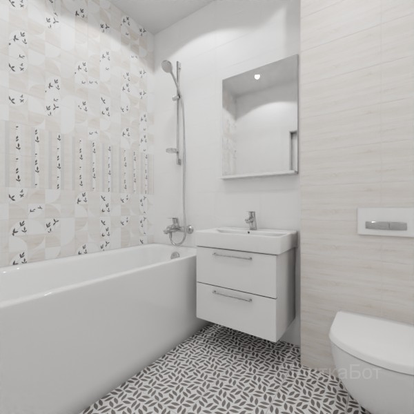LB Ceramics, Джапанди, Два декора над ванной №34