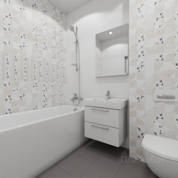 LB Ceramics, Джапанди, Два декора над ванной №37