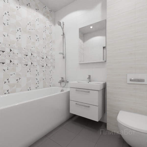 LB Ceramics, Джапанди, Два декора над ванной №41