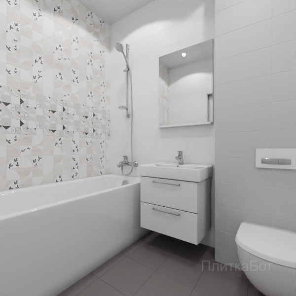 LB Ceramics, Джапанди, Два декора над ванной №43