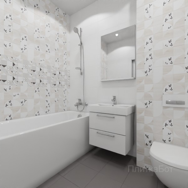 LB Ceramics, Джапанди, Два декора над ванной №45