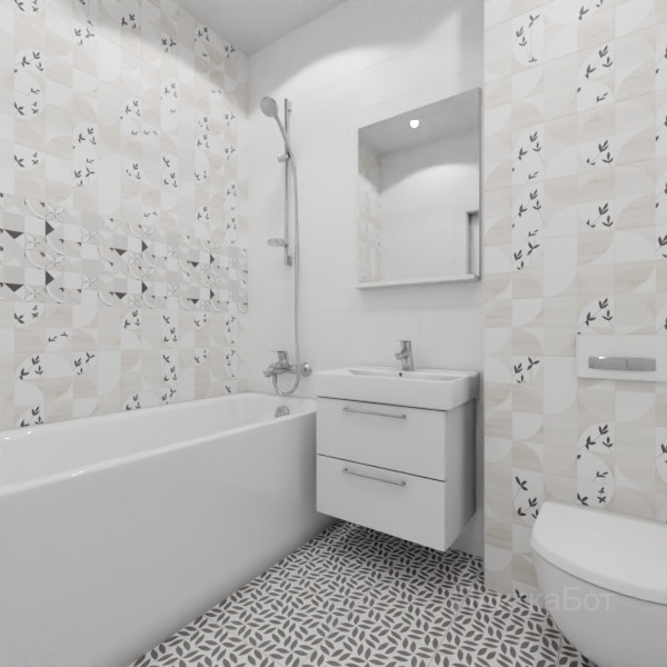 LB Ceramics, Джапанди, Два декора над ванной №46