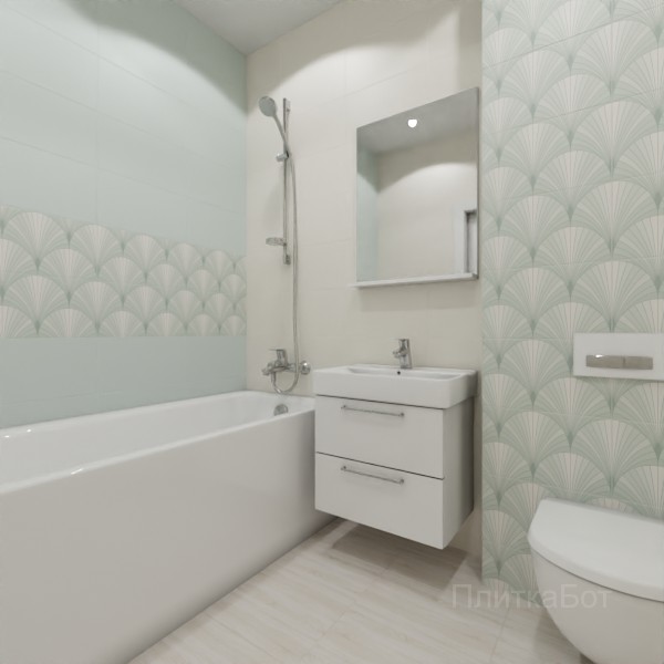 LB Ceramics, Эвентир, Два декора над ванной № 2