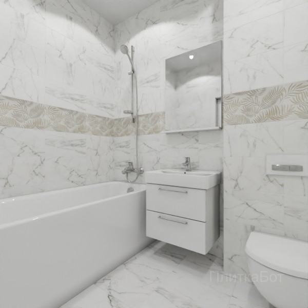LB Ceramics, Каррарский мрамор и Лофт, Декор по центру № 2
