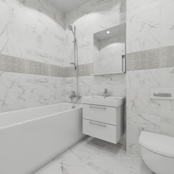 LB Ceramics, Каррарский мрамор и Лофт, Декор по центру № 3