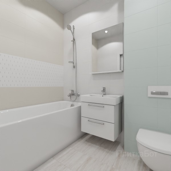 LB Ceramics, Копенгаген, Два декора над ванной № 3
