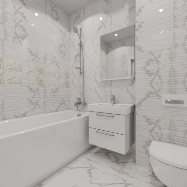 LB Ceramics, Миланезе Дизайн, Два декора над ванной № 1