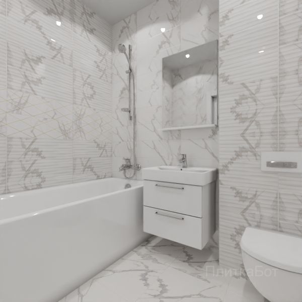 LB Ceramics, Миланезе Дизайн, Два декора над ванной № 3