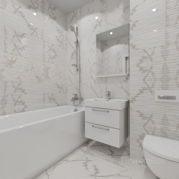 LB Ceramics, Миланезе Дизайн, Два декора над ванной № 5