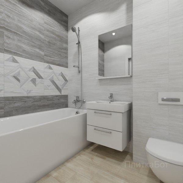 LB Ceramics 2026, Аспен, Парный декор над ванной, палубная