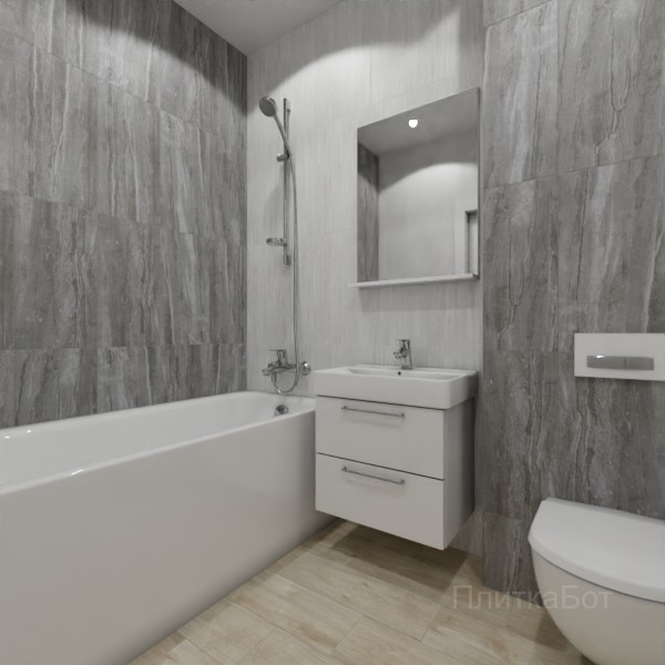 LB Ceramics 2026, Аспен, Контрастные стены вертикально, контраст у инсталляции, палубная