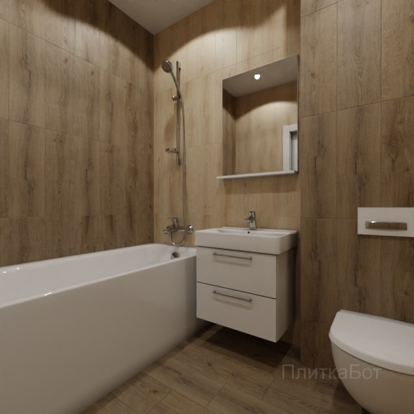 LB Ceramics 2026, Блейк, Контрастные стены вертикально, контраст у инсталляции, палубная №1
