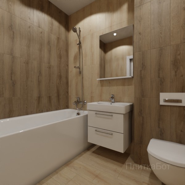 LB Ceramics 2026, Блейк, Контрастные стены вертикально, контраст у инсталляции, палубная №2