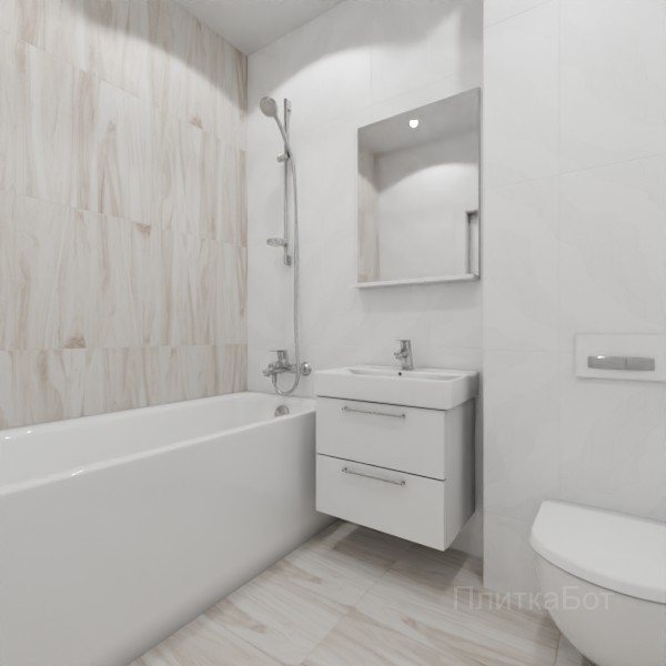 LB Ceramics 2026, Блисс, Контрастные стены вертикально №1