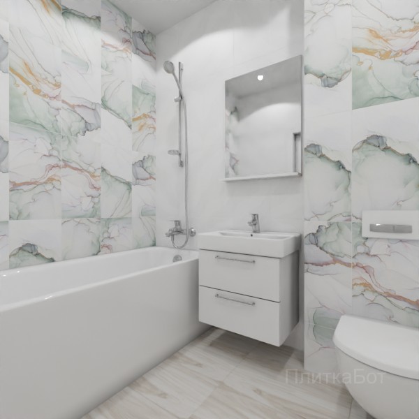LB Ceramics 2026, Блисс, Контрастные стены вертикально, контраст у инсталляции №9
