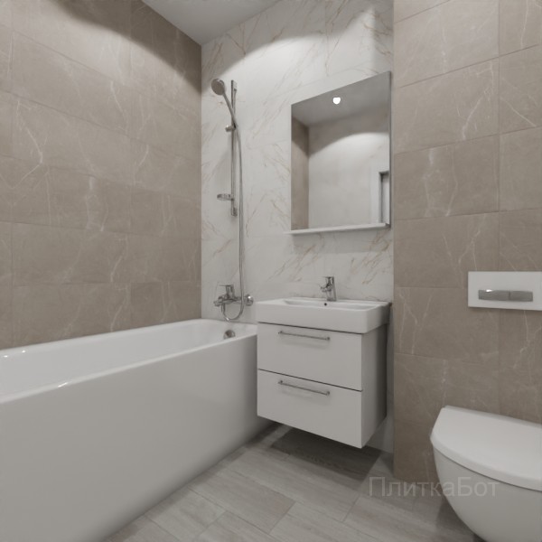LB Ceramics 2026, Блюм, Контрастные стены, контраст у инсталляции, палубная №8