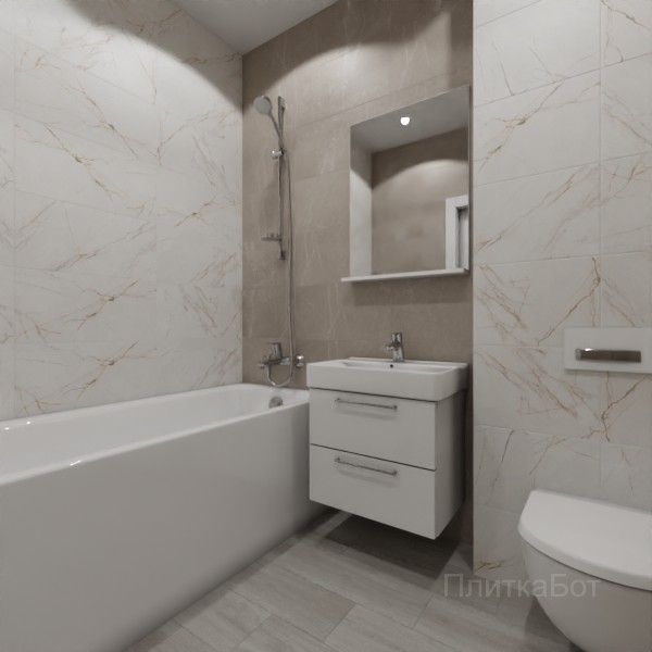 LB Ceramics 2026, Блюм, Контрастные стены, контраст у инсталляции, палубная №16