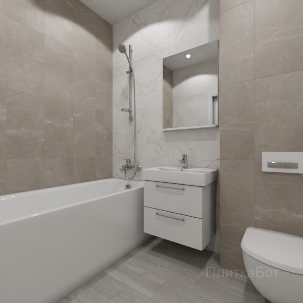 LB Ceramics 2026, Блюм, Контрастные стены вертикально, контраст у инсталляции, палубная №4