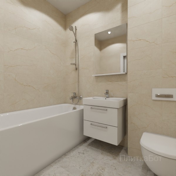 LB Ceramics 2026, Эпоха (беж), Контрастные стены, контраст у инсталляции №2