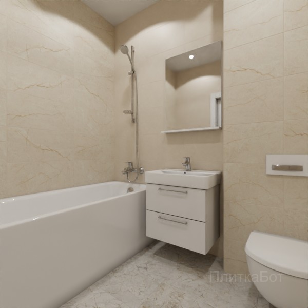 LB Ceramics 2026, Эпоха (беж), Контрастные стены, контраст у инсталляции №8