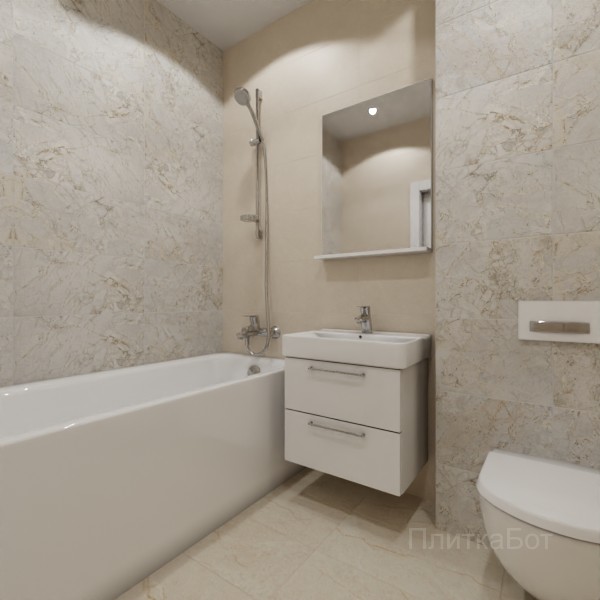LB Ceramics 2026, Эпоха (беж), Контрастные стены, контраст у инсталляции №10