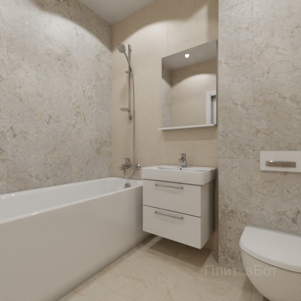 LB Ceramics 2026, Эпоха (беж), Контрастные стены вертикально, контраст у инсталляции №10