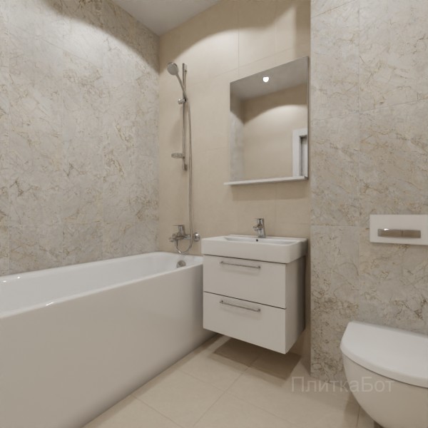 LB Ceramics 2026, Эпоха (беж), Контрастные стены вертикально, контраст у инсталляции №12