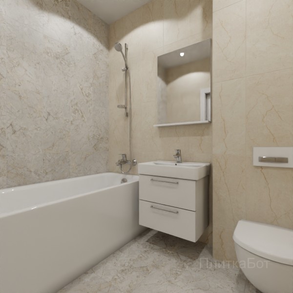 LB Ceramics 2026, Эпоха (беж), Контрастные стены вертикально №8