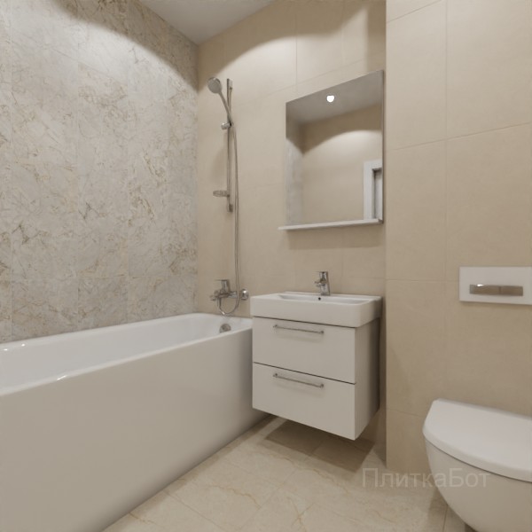 LB Ceramics 2026, Эпоха (беж), Контрастные стены вертикально №10