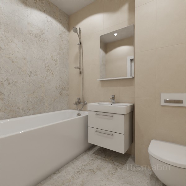 LB Ceramics 2026, Эпоха (беж), Контрастные стены вертикально №11