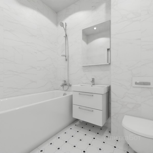 LB Ceramics 2026, Каррара Нова, Без декора №2