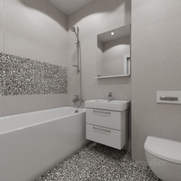 LB Ceramics 2026, Кэрролл, Два декора над ванной №1