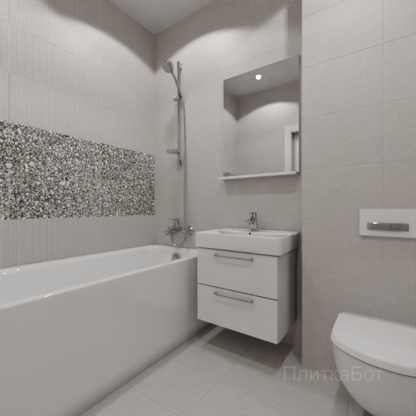 LB Ceramics 2026, Кэрролл, Два декора над ванной №2