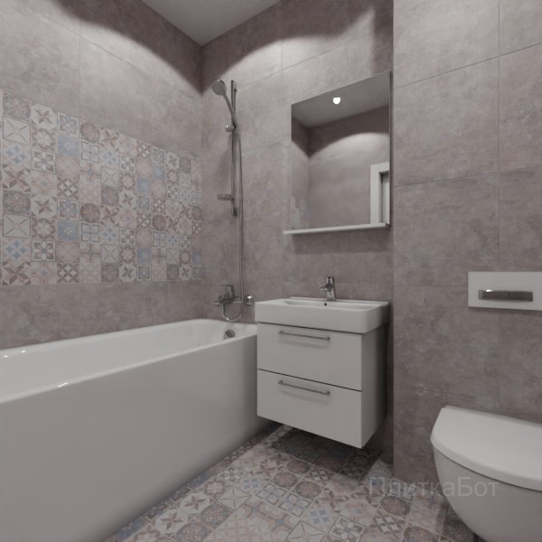 LB Ceramics 2026, Македония, Два декора над ванной и основная плитка №7