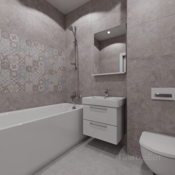 LB Ceramics 2026, Македония, Два декора над ванной и основная плитка №9