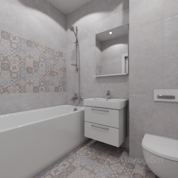 LB Ceramics 2026, Македония, Два декора над ванной и основная плитка №10