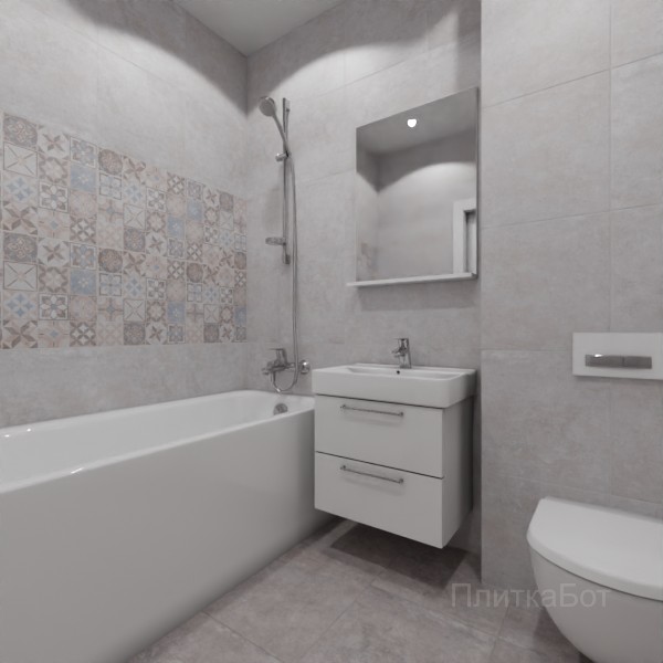 LB Ceramics 2026, Македония, Два декора над ванной и основная плитка №11