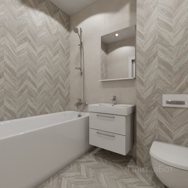 LB Ceramics 2026, Одри, Контрастные стены вертикально, контраст у инсталляции