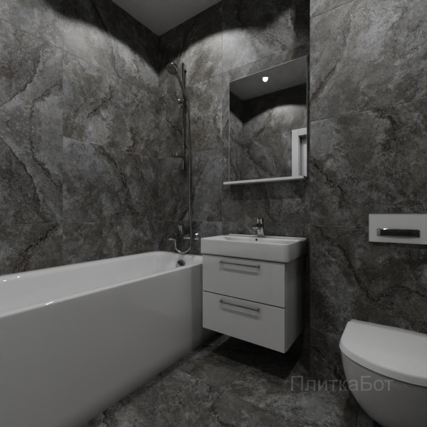 LB Ceramics 2026, Оттепель (серый), Без декора