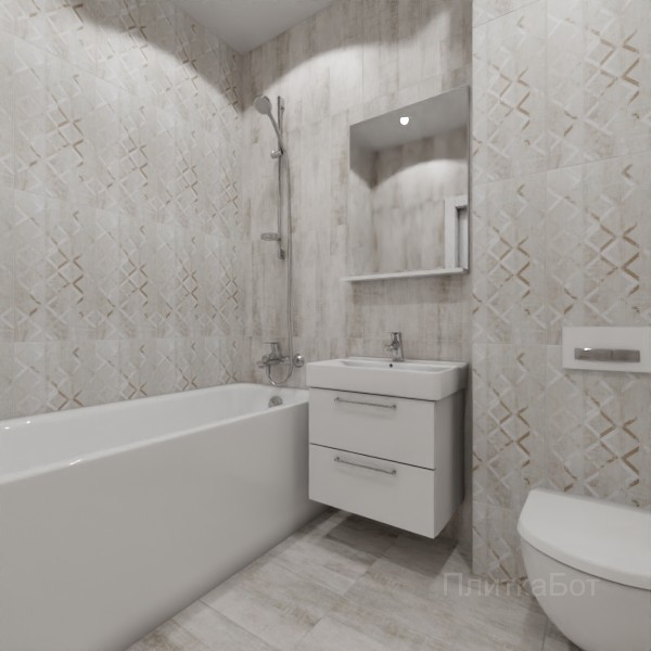 LB Ceramics 2026, Сноувинд, Контрастные стены вертикально, контраст у инсталляции №1