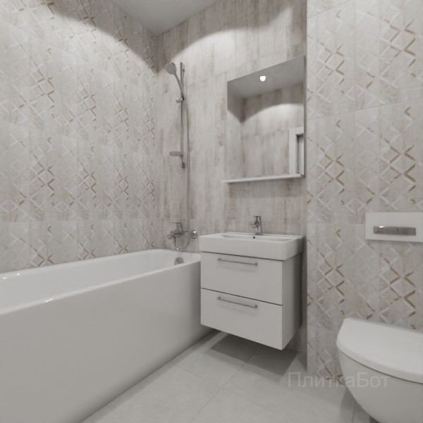 LB Ceramics 2026, Сноувинд, Контрастные стены вертикально, контраст у инсталляции №2