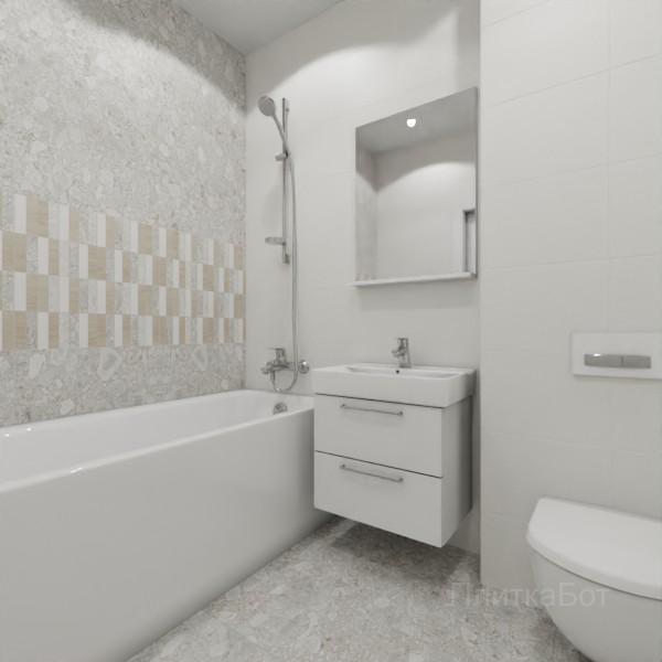LB Ceramics 2026, Спектр, Два декора над ванной №5